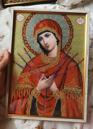 Икона семистрельная богородица алмазная мозаика