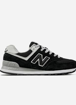 New balance  574 black/white1 фото