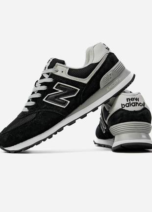 New balance  574 black/white4 фото