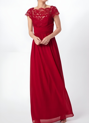 Красное платье на выпускной 46 48 размер новое