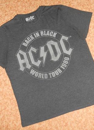 Футболка ac/dc – back in black world tour 1980/рок мерч