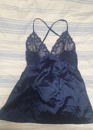 Синий пеньюарчик р.м