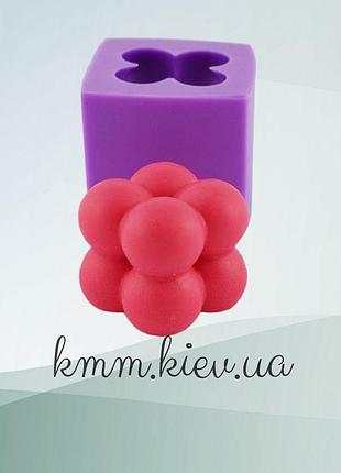 Силіконова форма люкс свічка кульки маленька 3d