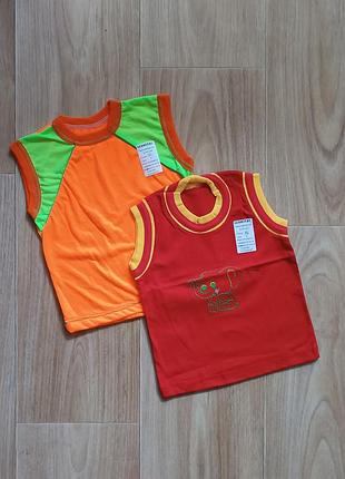 Детская футболка безрукавка (майки) на девочку набор, 20220