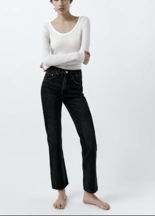 Джинси straight fit high-rise regular length zara, джинси зара