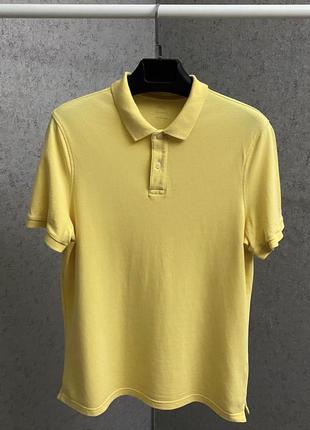Жовта футболка поло від бренда m&amp;s