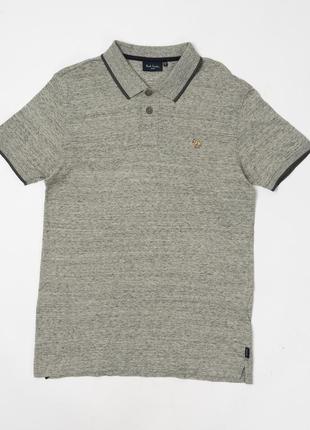 Paul smith jeans zebra logo polo shirt - grey melange чоловіча футболка поло
