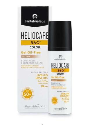 🤍cantabria тональний гель сонцезахисний spf50+ heliocare 360 color gel oil-free sunscreen