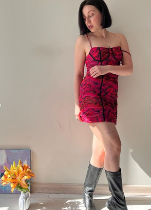 Сетчатье мини платье  prettylittlething 6