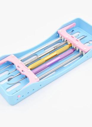 Кассета для стерилизации 5 инструментов, синяя