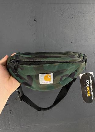 Бананка carhartt камо зелена поясна сумка