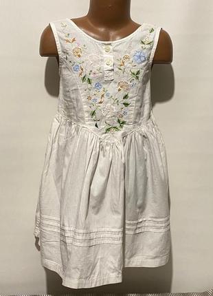 Літнє плаття-вишиванка для дівчинки (no120)