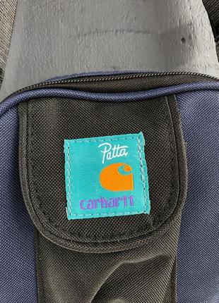 Барсетка carhartt синя сумка через плече 8