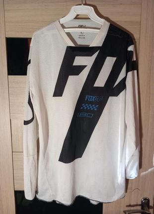 Мотоджерси fox 180 mastar airline jersey white