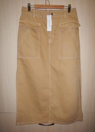 Стильная джинсовая юбка макси topshop p. 12 (40)