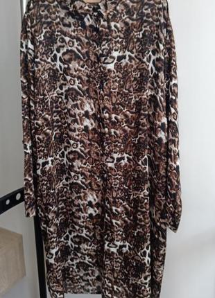 Жіноче плаття-сорочка леопард