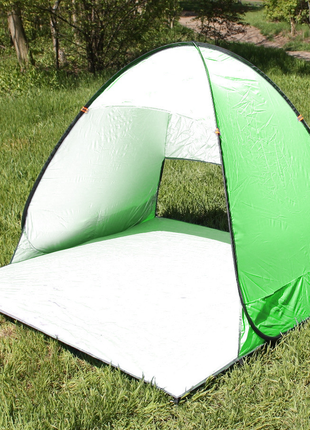 Палатка пляжная двухместная самораскладывающаяся 150*165*110 см зеленая