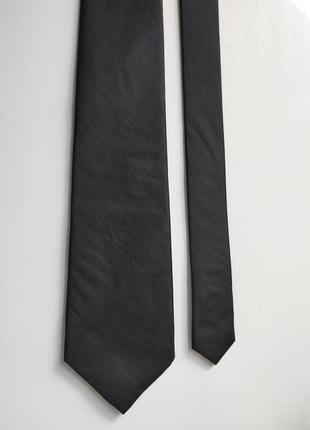 Черный классический шелковый галстук