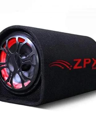Активный сабвуфер в автомобиль бочка zpx audio zx-10sub 1000w+bluetooth колонка в машину