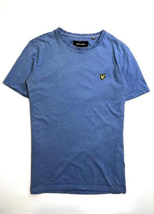 Футболка lyle & scott голубая хлопковая летняя