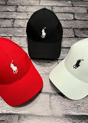 Кепка polo ralph lauren черная / белая / красная мужская / женская