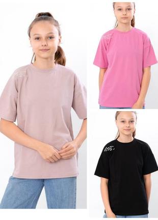 Футболка оверсайз с вышивкой, стильная подростковая летняя футболка, модная футболка оверсайз с вышивкой для девчонки