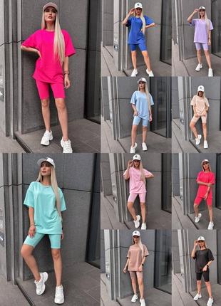 10 цветов бомбический трендовый костюм футболка велосипедки
