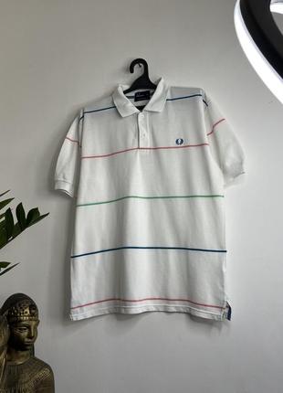 Fred perry vintage original polo tee 340 White embroidered polo logo on