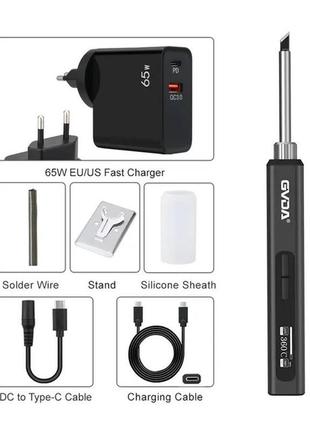 Паяльник gvda gd300 usb, з блоком живлення 65w та аксесуарами 300