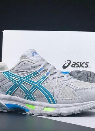 Кроссовки asics gel kahana 8 серые с голубым