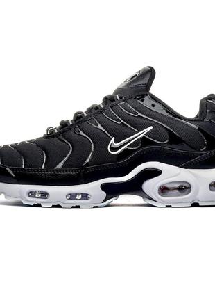 Кросівки nike air max tn plus «black white»1 фото