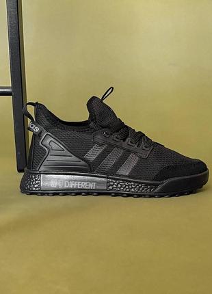 Кросівки adidas different black , 39-44 розмір, легкі, бігові, осінь, весна, літо