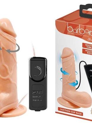 Вибратор на присоске с функцией ротации barbara genie 5,7'' multi-speed vibrator, bw-008054r