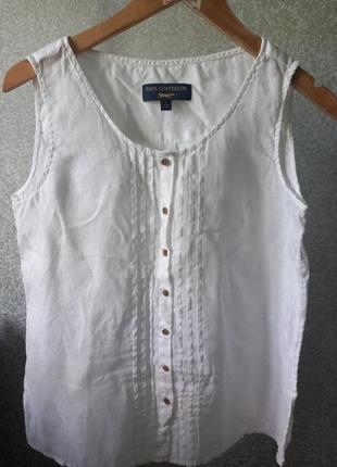 Блузка, сорочка, блузка біла ,льняна блузка