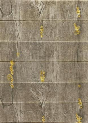 Самоклеющаяся 3d панель желтые цветы на дереве 700x700x4мм sw-00001359