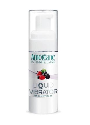Лубрикант с эффектом вибрации amoreane med liquid vibrator berries (30 мл)