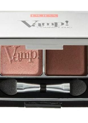 Подвійні компактні тіні pupa vamp! compact duo 02 pink еarth, 2,2 г