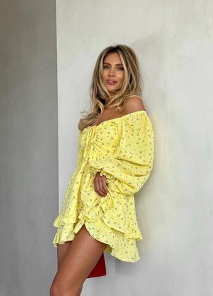 Сукня муслінова міні пишна7 фото