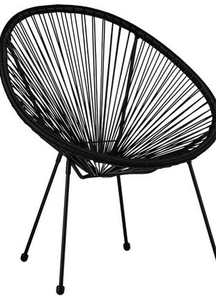 Кресло садовое "уют", черное, 87 см