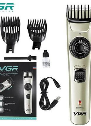 Машинка (тример) для стриження волосся й бороди vgr v-031, pro...