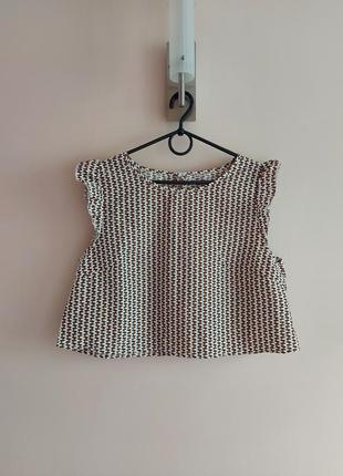 Легкий топ, укороченная блуза с воланами свободного кроя shein, p. l