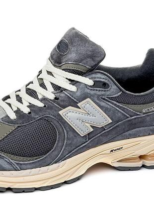 Кросівки new balance 2002r dark grey cream9 фото