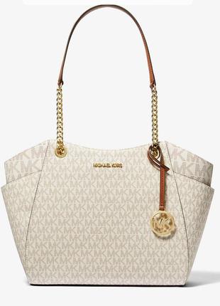 Сумка michael kors jet set large signature logo shoulder bag