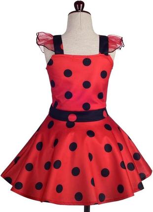 Карнавальное платье солнышко или леди баг на девочку 5-7 лет рост 110-120 см