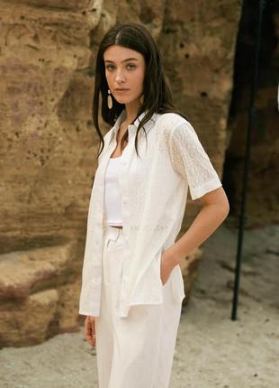 Літня жіноча сорочка з італійського трикотажу вільного фасону 42-52 розміри різні кольори
