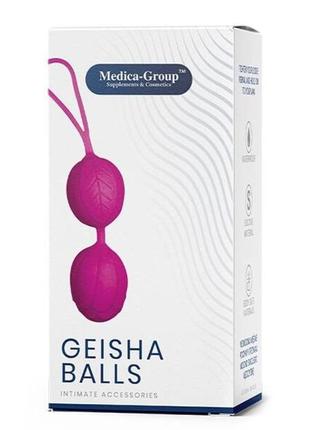 Вагінальні кульки гейші medica group geisha balls, фіолетові, 3.6 см