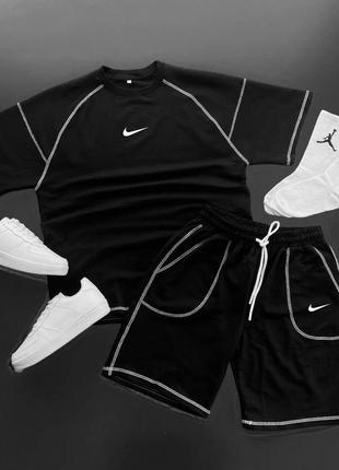 Костюм літній nike футболка+шорти⬛️