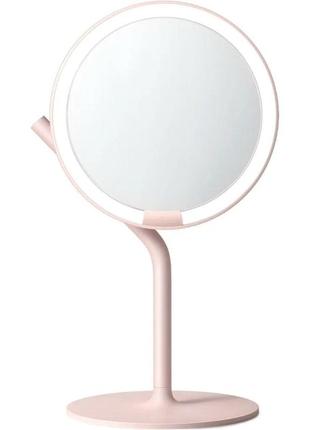 Дзеркало з підсвічуванням на підставці xiaomi amiro mini 2s дзеркало для мейкапу, дзеркало для макіяжу з led та usb