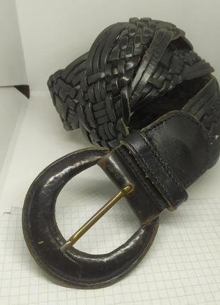 Кожаный плетеный ремень