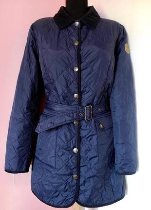 Английская стеганая базовая легкая демисезонная куртка "z.ink" синего цвета